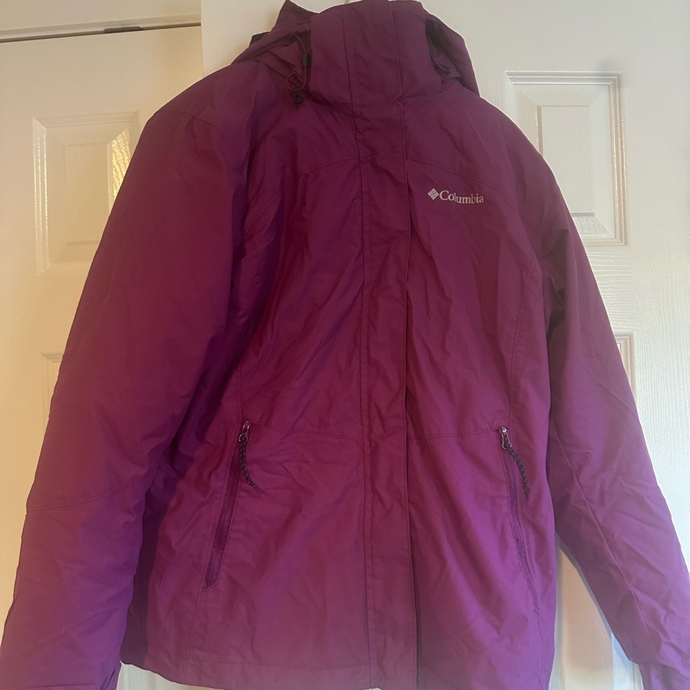 Columbia Burgundy Fleece Jacket